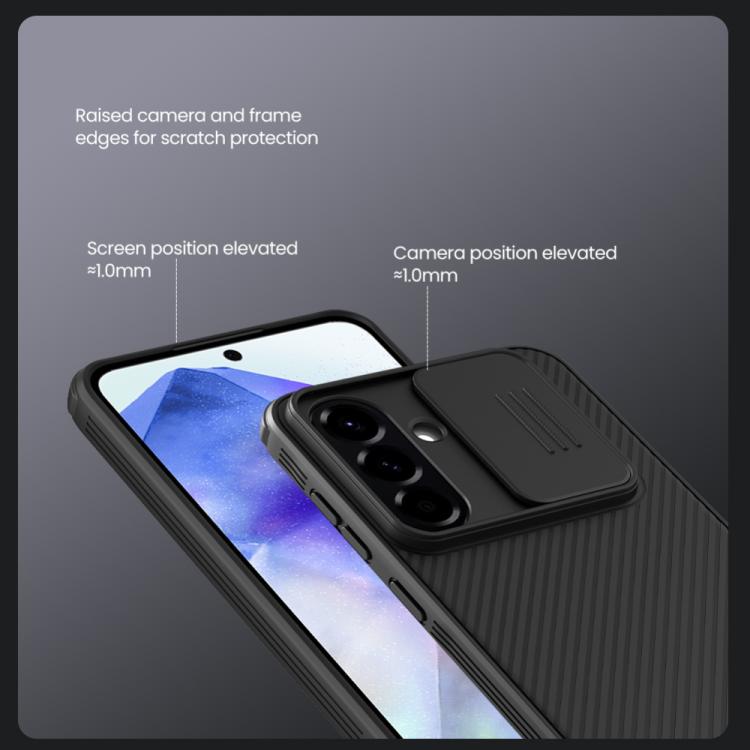 For Samsung Galaxy A56 5G NILLKIN Black Mirror Pro Series Camshield PC Phone Case(Black) - Galaxy Phone Cases by NILLKIN | Online Shopping UK | buy2fix