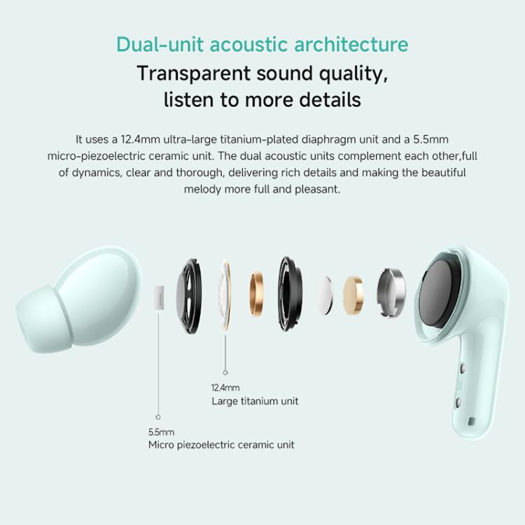 Xiaomi Redmi Buds 6 Active Noise Reduction Wireless Bluetooth Earphone(Green) - Bluetooth Earphone by Xiaomi | Online Shopping UK | buy2fix