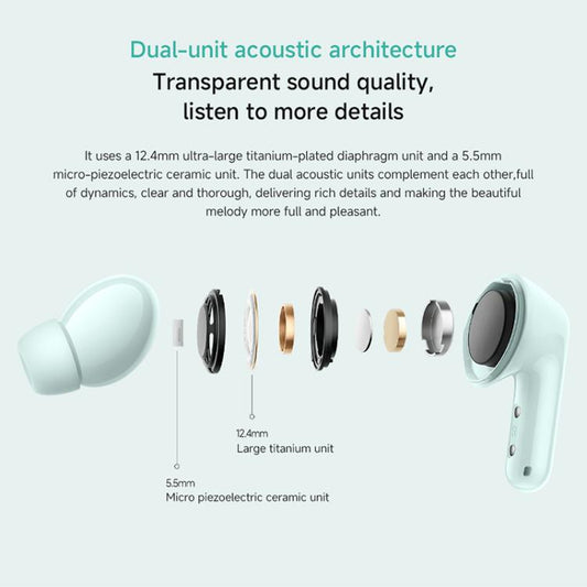 Xiaomi Redmi Buds 6 Active Noise Reduction Wireless Bluetooth Earphone(Green) - Bluetooth Earphone by Xiaomi | Online Shopping UK | buy2fix