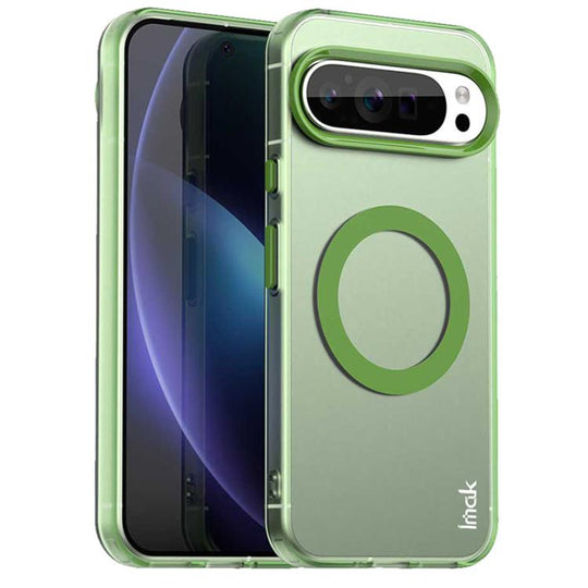For Google Pixel 9 / 9 Pro IMAK Candy Series Shockproof MagSafe Phone Case(Green)
