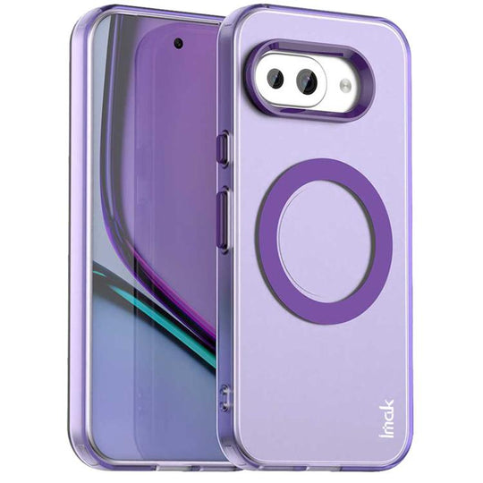 For Google Pixel 9a IMAK Candy Series Shockproof MagSafe Phone Case(Purple)