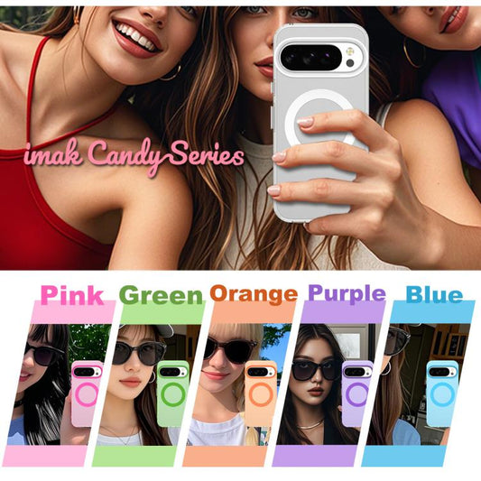 For Google Pixel 10 Pro XL IMAK Candy Series Shockproof MagSafe Phone Case(White) - Google Cases by imak | Online Shopping UK | buy2fix
