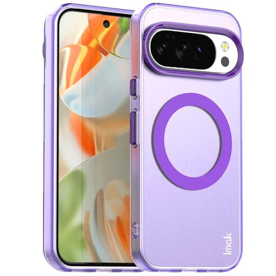 For Google Pixel 10 Pro XL IMAK Candy Series Shockproof MagSafe Phone Case(Purple)