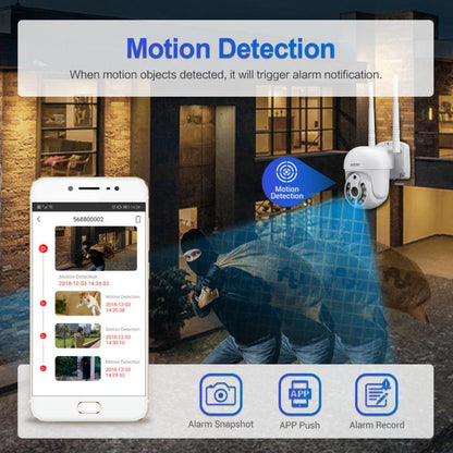 ESCAM WNK710 3MP HD Motion Detection WiFi Intelligent Dual-light Source Camera, AU Plug(White) - Wireless Camera by ESCAM | Online Shopping UK | buy2fix