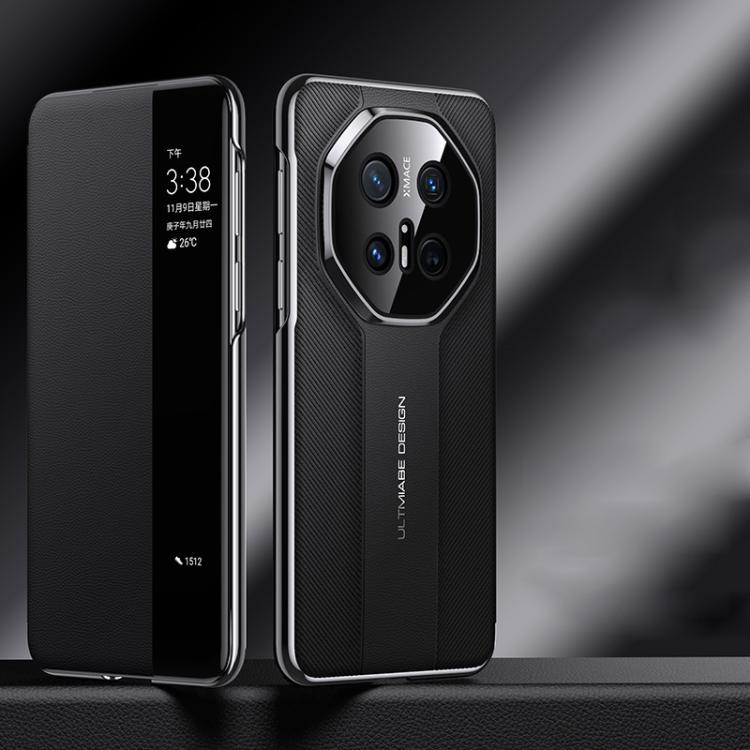 For Huawei Mate 70 RS Ultimate Smart View Window Imitation Ultimate Design Phone Case(Black) - Huawei Cases by buy2fix | Online Shopping UK | buy2fix