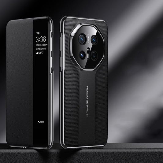 For Huawei Mate 70 Pro / 70 Pro+ Smart View Window Imitation Ultimate Design Phone Case(Black) - Huawei Cases by buy2fix | Online Shopping UK | buy2fix