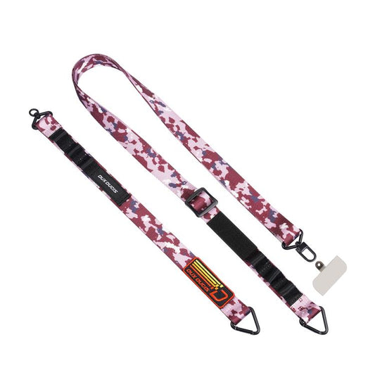 DUX DUCIS Outdoor Series Nylon Adjustable Crossbody Phone Lanyard(Camouflage Pink) - Lanyards & Wrist Straps by DUX DUCIS | Online Shopping UK | buy2fix