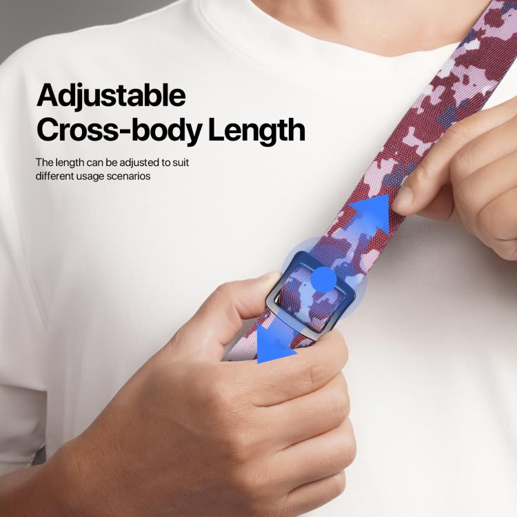 DUX DUCIS Outdoor Series Nylon Adjustable Crossbody Phone Lanyard(Camouflage Pink) - Lanyards & Wrist Straps by DUX DUCIS | Online Shopping UK | buy2fix