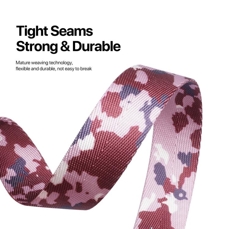 DUX DUCIS Outdoor Series Nylon Adjustable Crossbody Phone Lanyard(Camouflage Pink) - Lanyards & Wrist Straps by DUX DUCIS | Online Shopping UK | buy2fix