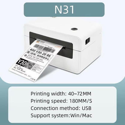HPRT N31 Computer Version Express Electronic Waybill Printer, Plug:AU Plug(White) - Receipt Printers by buy2fix | Online Shopping UK | buy2fix