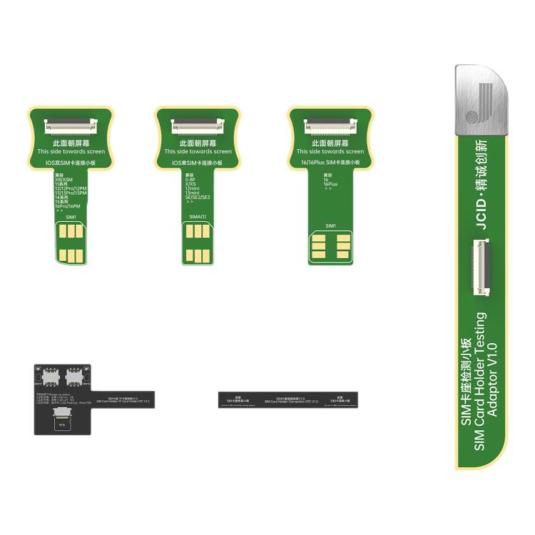 JCID V1S Pro / V1SE SIM Card Holder Testing Set for iPhone 5-16 / Android SIM + TF Card - Test Tools by JCID | Online Shopping UK | buy2fix