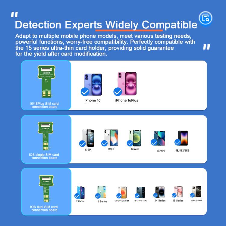 JCID V1S Pro / V1SE SIM Card Holder Testing Set for iPhone 5-16 / Android SIM + TF Card - Test Tools by JCID | Online Shopping UK | buy2fix