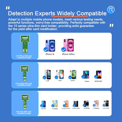 JCID V1S Pro / V1SE SIM Card Holder Testing Set for iPhone 5-16 / Android SIM + TF Card - Test Tools by JCID | Online Shopping UK | buy2fix
