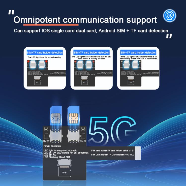 JCID V1S Pro / V1SE SIM Card Holder Testing Set for iPhone 5-16 / Android SIM + TF Card - Test Tools by JCID | Online Shopping UK | buy2fix