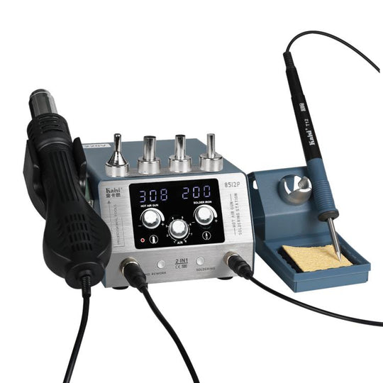 Kaisi 8512P 2 in 1 Constant Temperature Digital Display Hot Air Gun Soldering Iron Rework Station, Plug:US Plug