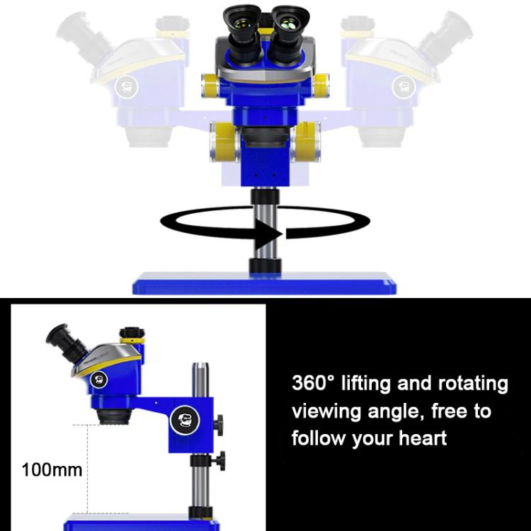 Mechanic Mic3 7X-50X CTV 0.45X Trinocular Stereo Microscope - Microscope Magnifier Series by MECHANIC | Online Shopping UK | buy2fix