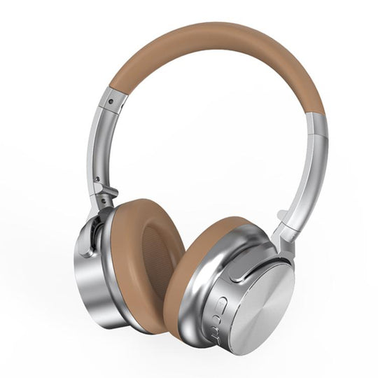A53 Over-Ear Retro Metal ANC Active Noise Reduction Bluetooth Headset(Brown)