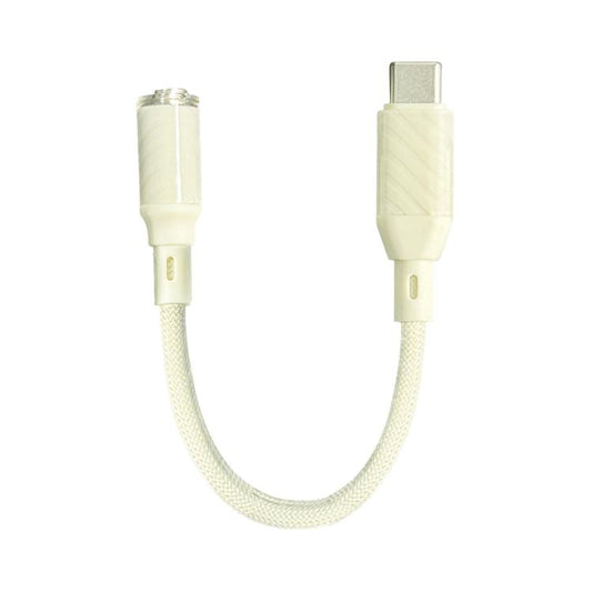 09U-JT Type-C to 3.5mm Earphone Audio Adapter(Apricot) - Audio Adapter by buy2fix | Online Shopping UK | buy2fix
