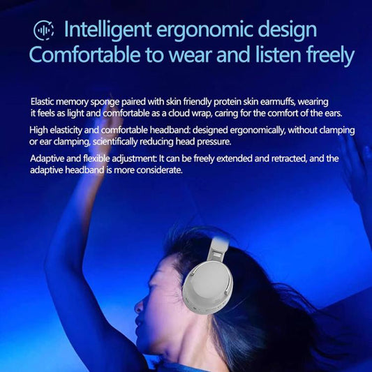 BT65 Over-Ear Active Noise Reduction Wireless Bluetooth Headset(Beige) - Headset & Headphone by buy2fix | Online Shopping UK | buy2fix