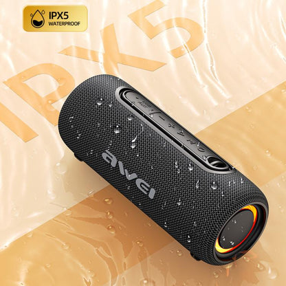awei KA8 7W Portable Bluetooth Speaker with RGB Light(Black) - Desktop Speaker by awei | Online Shopping UK | buy2fix
