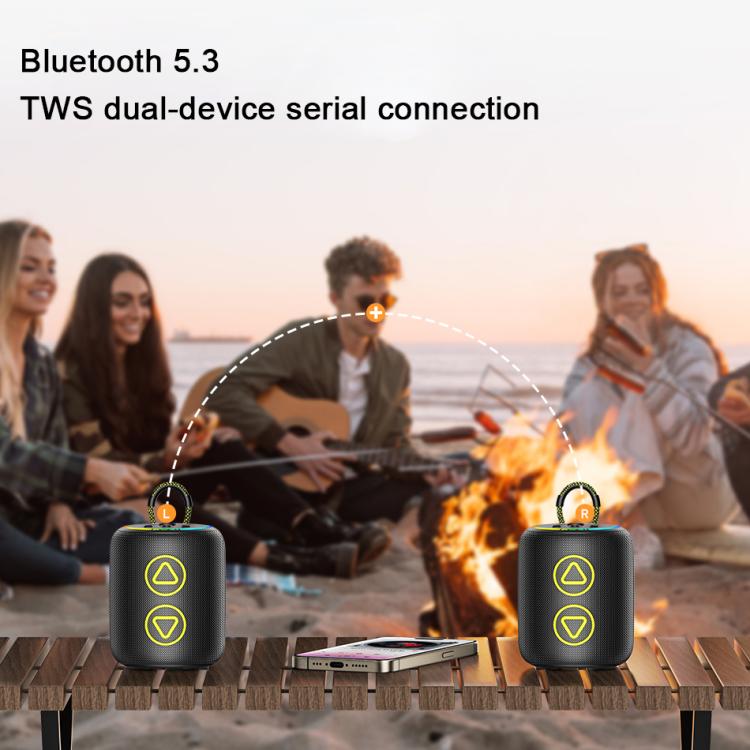 awei KA13 8W Portable TWS Bluetooth Speaker with RGB Light(Black) - Desktop Speaker by awei | Online Shopping UK | buy2fix