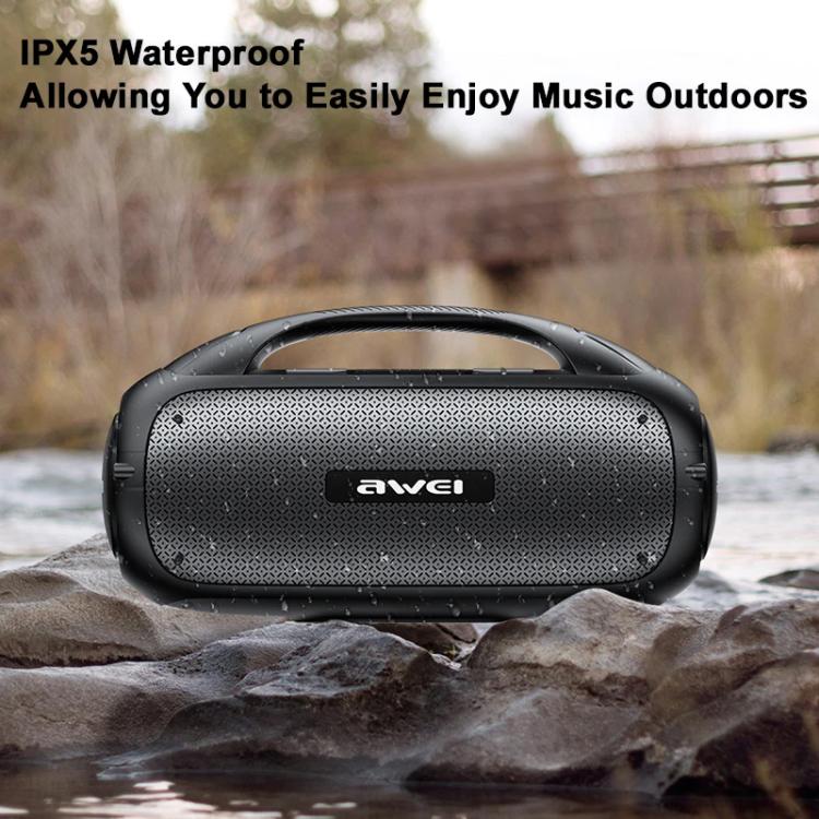 awei Y886 Portable TWS Bluetooth Speaker with Microphone(Black) - Desktop Speaker by awei | Online Shopping UK | buy2fix