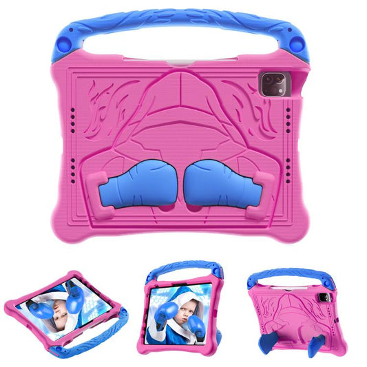 For iPad Pro 11 2022 / 2021 / 2020 Boxing Series Kickstand EVA Shockproof Tablet Case with Shoulder Strap(Rose Red Blue) - iPad Pro 11 (2022/2021) Cases by buy2fix | Online Shopping UK | buy2fix