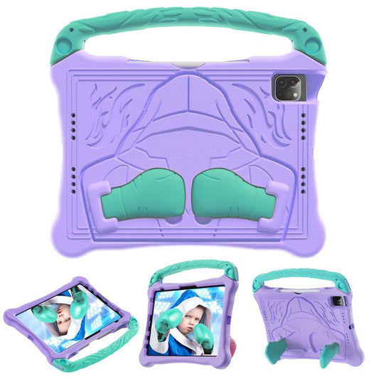 For iPad Pro 11 2022 / 2021 / 2020 Boxing Series Kickstand EVA Shockproof Tablet Case with Shoulder Strap(Purple Mint) - iPad Pro 11 (2022/2021) Cases by buy2fix | Online Shopping UK | buy2fix