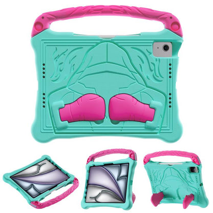 For iPad Air 11 2024 /  2025 Boxing Series Kickstand EVA Shockproof Tablet Case with Shoulder Strap(Mint Rose Red) - iPad Air 11 2025 / 2024 Cases by buy2fix | Online Shopping UK | buy2fix