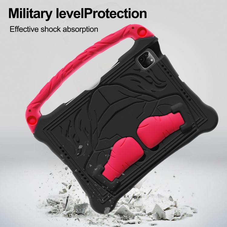 For iPad Air 11 2024 /  2025 Boxing Series Kickstand EVA Shockproof Tablet Case with Shoulder Strap(Black Red) - iPad Air 11 2025 / 2024 Cases by buy2fix | Online Shopping UK | buy2fix