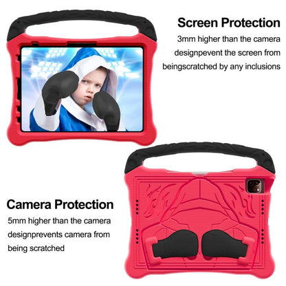 For iPad Air 11 2024 /  2025 Boxing Series Kickstand EVA Shockproof Tablet Case with Shoulder Strap(Red Black) - iPad Air 11 2025 / 2024 Cases by buy2fix | Online Shopping UK | buy2fix