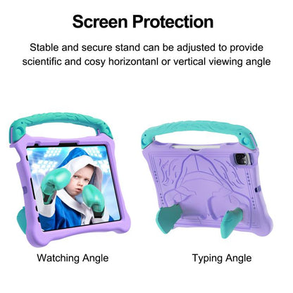 For iPad Pro 11 2024 Boxing Series Kickstand EVA Shockproof Tablet Case with Shoulder Strap(Purple Mint) - iPad Pro 11 2024 Cases by buy2fix | Online Shopping UK | buy2fix