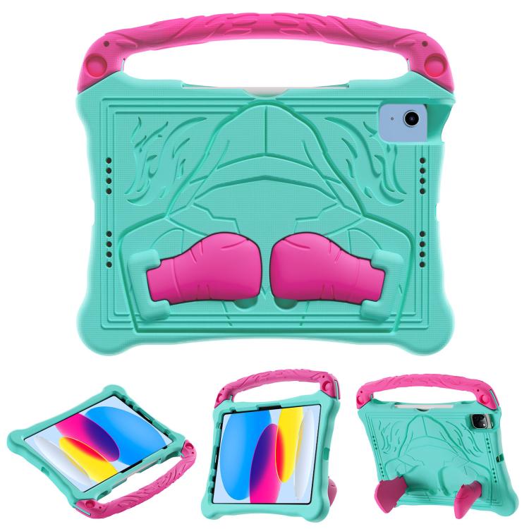 For iPad 2025 / 2022 Boxing Series Kickstand EVA Shockproof Tablet Case with Shoulder Strap(Mint Rose Red) - iPad 2025 / 2022 Cases by buy2fix | Online Shopping UK | buy2fix