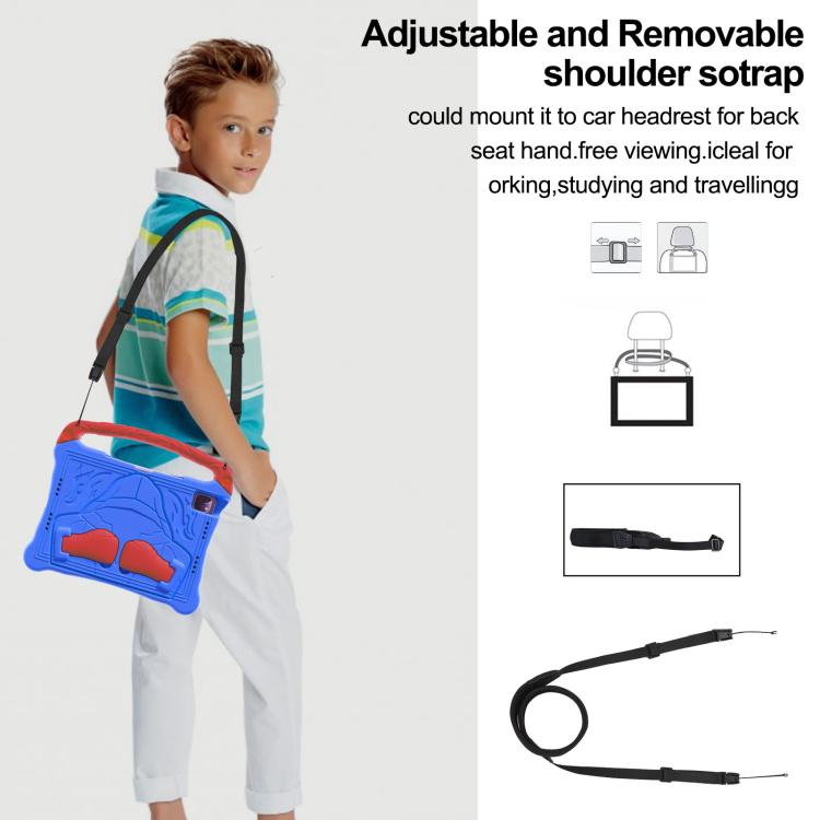 For iPad 2025 / 2022 Boxing Series Kickstand EVA Shockproof Tablet Case with Shoulder Strap(Blue Red) - iPad 2025 / 2022 Cases by buy2fix | Online Shopping UK | buy2fix