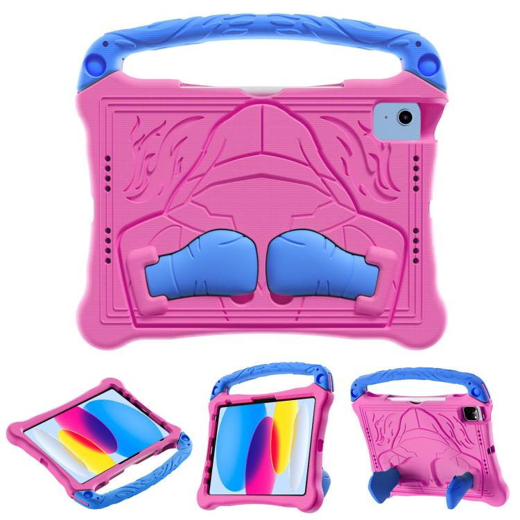 For iPad 2025 / 2022 Boxing Series Kickstand EVA Shockproof Tablet Case with Shoulder Strap(Rose Red Blue) - iPad 2025 / 2022 Cases by buy2fix | Online Shopping UK | buy2fix