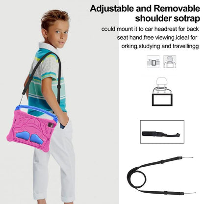 For iPad 2025 / 2022 Boxing Series Kickstand EVA Shockproof Tablet Case with Shoulder Strap(Rose Red Blue) - iPad 2025 / 2022 Cases by buy2fix | Online Shopping UK | buy2fix