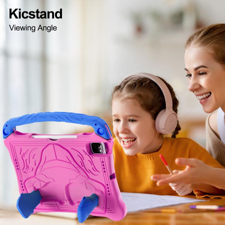 For iPad 2025 / 2022 Boxing Series Kickstand EVA Shockproof Tablet Case with Shoulder Strap(Rose Red Blue) - iPad 2025 / 2022 Cases by buy2fix | Online Shopping UK | buy2fix