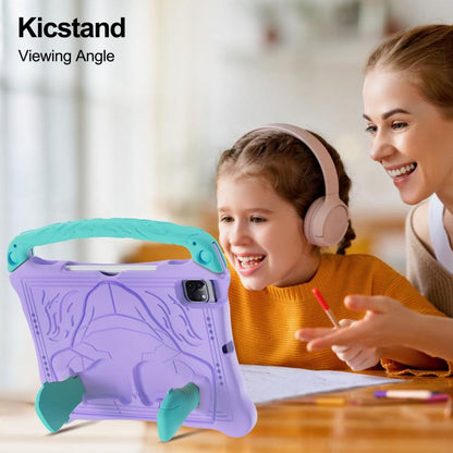 For iPad 2025 / 2022 Boxing Series Kickstand EVA Shockproof Tablet Case with Shoulder Strap(Purple Mint) - iPad 2025 / 2022 Cases by buy2fix | Online Shopping UK | buy2fix