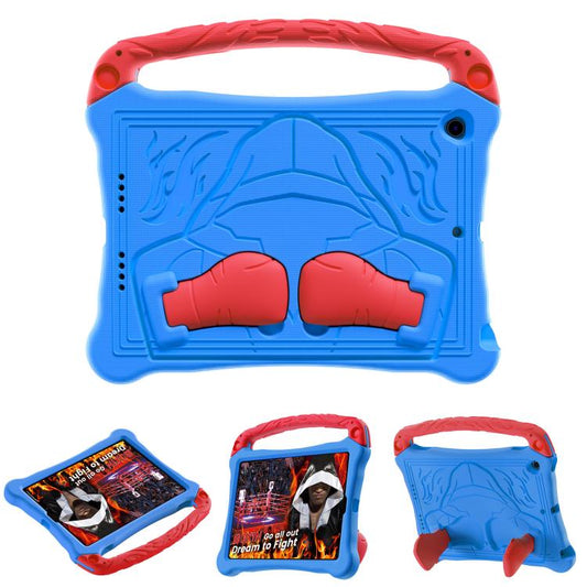 For iPad 10.2 2021 / 2020 / 2019 Boxing Series Kickstand EVA Shockproof Tablet Case with Shoulder Strap(Blue Red) - iPad 10.2 Cases by buy2fix | Online Shopping UK | buy2fix