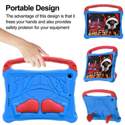 For iPad 10.2 2021 / 2020 / 2019 Boxing Series Kickstand EVA Shockproof Tablet Case with Shoulder Strap(Blue Red) - iPad 10.2 Cases by buy2fix | Online Shopping UK | buy2fix