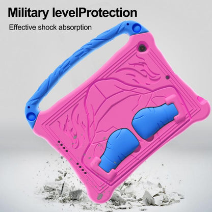 For iPad 10.5 2017 / Air 3 2019 Boxing Series Kickstand EVA Shockproof Tablet Case with Shoulder Strap(Rose Red Blue) - iPad Air (2019) Cases by buy2fix | Online Shopping UK | buy2fix