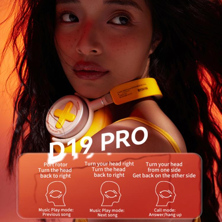Dmooster D19 Pro ANC and EDC Noise Reduction Bluetooth Headphones(Pink) - Headset & Headphone by D MOOSTER | Online Shopping UK | buy2fix