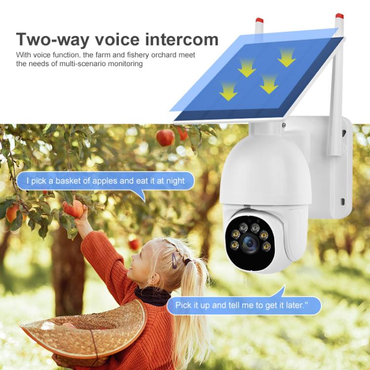 1080P Outdoor Low Power Solar Panel HD WiFi Surveillance Camera, with Battery(White) - Wireless Camera by buy2fix | Online Shopping UK | buy2fix