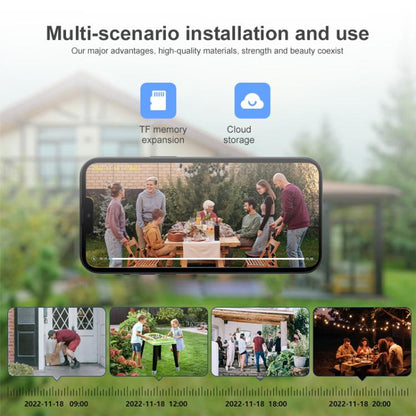 1080P Outdoor Low Power Solar Panel HD WiFi Surveillance Camera, without Battery(White) - Wireless Camera by buy2fix | Online Shopping UK | buy2fix