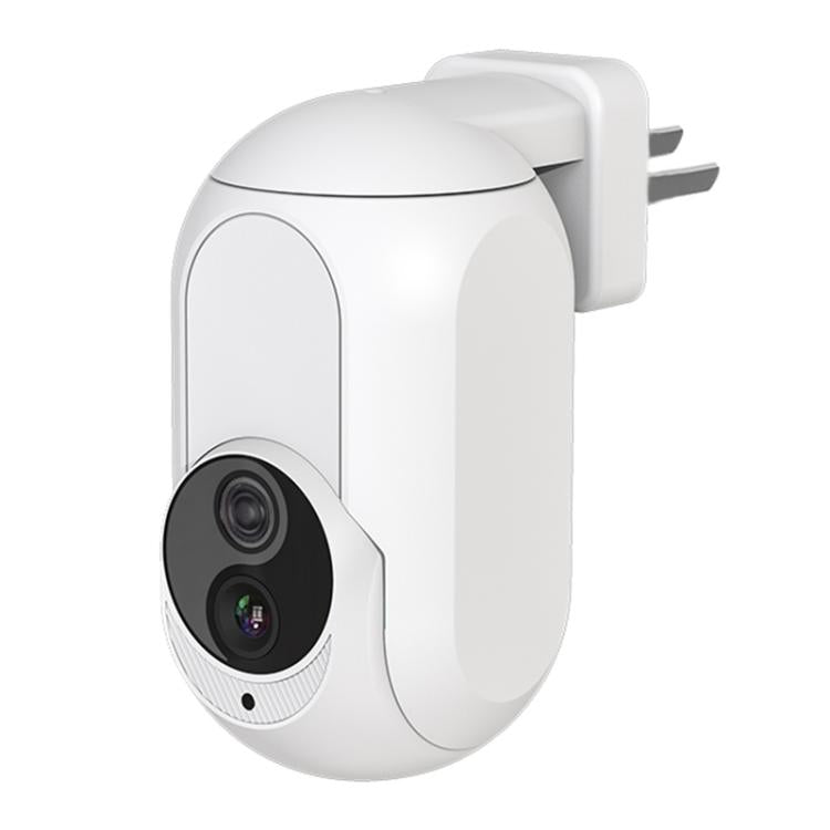 Home Socket Type WiFi Surveillance Camera Support Night Vision & Two-way Intercom, US Plug(White) - Wireless Camera by buy2fix | Online Shopping UK | buy2fix