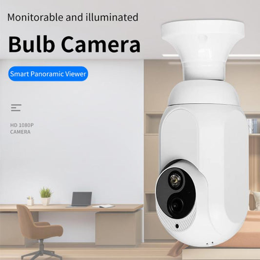 1080P Bulb Type WiFi Surveillance Camera Support Night Vision & Two-way Intercom & Motion Detection(White) - Light Bulb Camera by buy2fix | Online Shopping UK | buy2fix