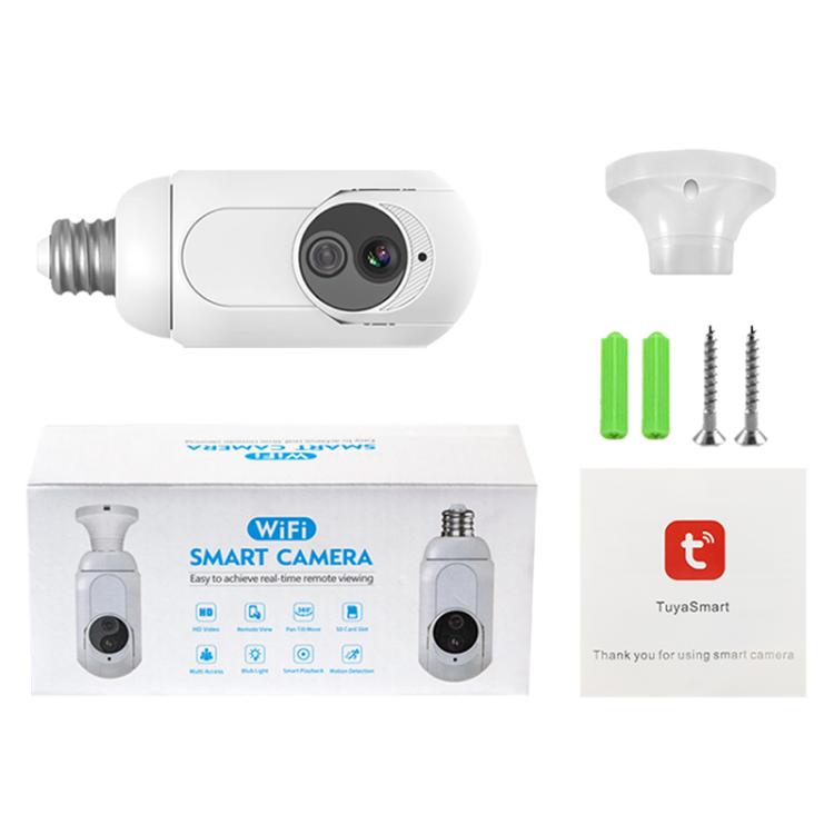 1080P Bulb Type WiFi Surveillance Camera Support Night Vision & Two-way Intercom & Motion Detection(White) - Light Bulb Camera by buy2fix | Online Shopping UK | buy2fix