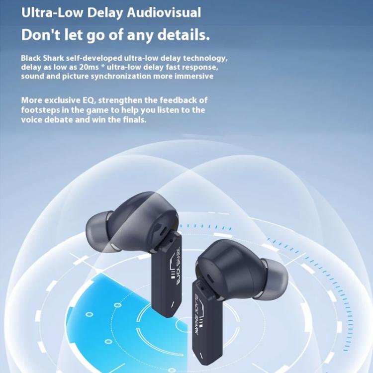 Xiaomi BlackShark JoyBuds Plus Esports Version BT5.4 ENC Noise Reduction Wireless Earphone(Silver) - Bluetooth Earphone by Xiaomi | Online Shopping UK | buy2fix