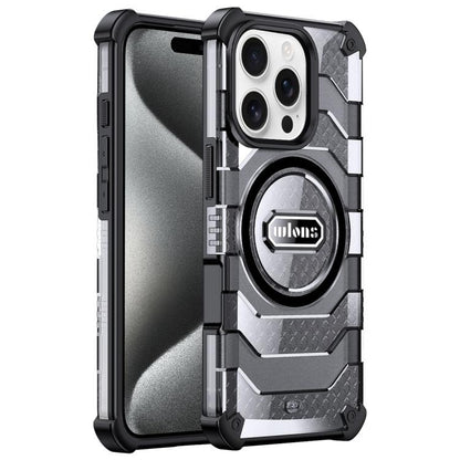 For iPhone 15 Pro Max wlons Explorer Series PC Hybrid TPU MagSafe Magnetic Case(Black) - iPhone 15 Pro Max Cases by wlons | Online Shopping UK | buy2fix