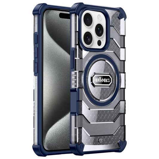 For iPhone 15 Pro Max wlons Explorer Series PC Hybrid TPU MagSafe Magnetic Case(Blue) - iPhone 15 Pro Max Cases by wlons | Online Shopping UK | buy2fix